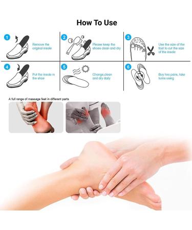 Magnetic Massage Insoles for Reflexology & Foot Health | Improve Blood Circulation & Relieve Plantar Fasciitis (Sizes 35-40) - Buy Online on GoSupps.com