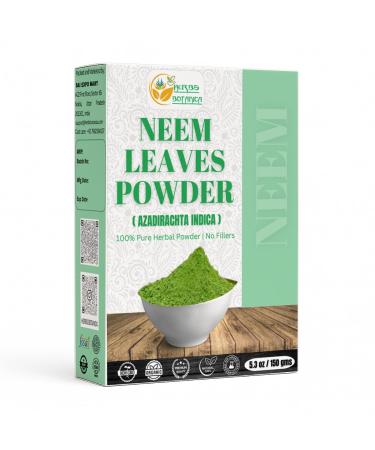 Herbs Botanica Neem Powder for Hair Growth Skin Care & Detox Wildcrafted Bitter Neem Leaves Powder for Immune System Support Digestive Health 5.3 oz Neem Leaves / Azadirachta indica Powder