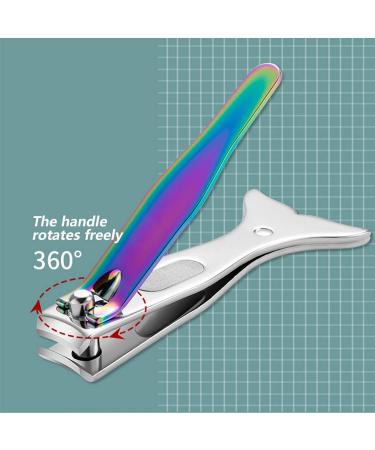 HCHGJKN Nail Clippers Nail Clippers Gradient Mermaid Three-dimensional Fish Scale Texture Handle Color Stainless Steel With File Nail Repair Tool - Buy Online on GoSupps.com