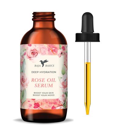 Baja Basics Rose Oil for Face  Rose Essential Oil  Face Serum and Rose Oil for Skin  Hair and Nails  Unrefined Moisturizer  Hydrating All Natural Skincare Product 1 oz