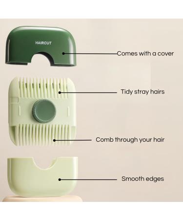 Buy Trimpocket Hair Trimmer & Comb for Kids & Women - 2 in 1 Bangs Trimmer with Dual-Side Design Replaceable Blades - Split Ends Hair Cut (Orange - Buy Online on GoSupps.com