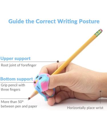 Firesara Original Owl Pencil Writing Aid - Ergonomic 3-Finger Sets for Kids | Handwriting Learning Tool for Righties & Lefties | 3-Piece Colored Set (Pink & Purple) - International Shipping Available - Buy Online on GoSupps.com