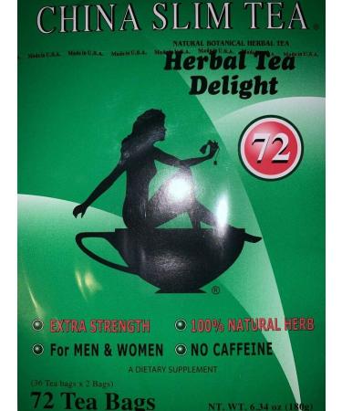 China Slim Tea Dieter's Delight 72 Bags for Men & Women Extra Strength