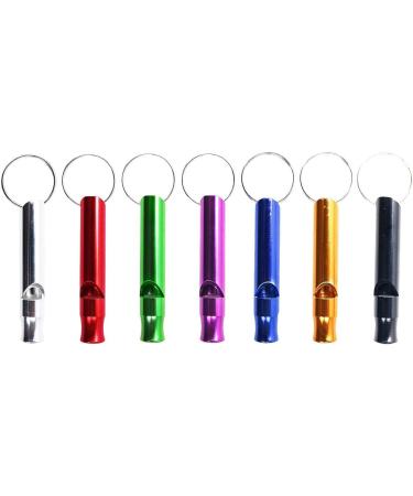 Set of 5 Extra Loud Whistles for Camping, Hiking, Hunting, Outdoors & Emergencies - Lightweight Aluminum Keychain Signals in Various Colors by Homey - Buy Online on GoSupps.com