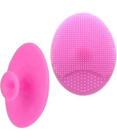 LYMGS Soft Facial Cleansing Brush  Manual Silicone Face Massager Skin Clean Soft Pads for Exfoliating  Baby Hair Washer Face Cleaner Makeup Tool  Pink 1 Pack FaceBrush-Pink