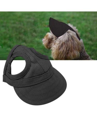 PSPSOP Eisable Dog Baseball Cap - Stylish Sun Protection Hat with Ear Holes (L-Black) for Outdoor Adventures - Buy Online on GoSupps.com