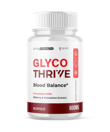 Glyco Thrive Capsules Official GlycoThrive Glycogen Support Pills with All Natural Ingredients Advanced Formula Health Supplement with Max Strength Premium Vitamins for Women & Men (60 Capsules)