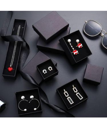 96pcs Black Jewelry Box Jewelry Boxes Wedding Jewelry Bracelet Organizer Proposal Kraft Paper 5X5CM Black 96pcs - Buy Online on GoSupps.com
