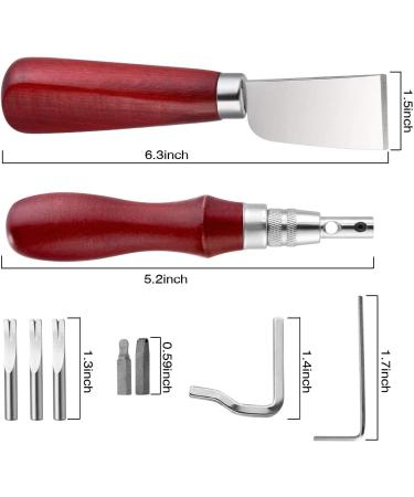 7 in 1 Leather Groover Tool Set - Stitching, Creasing, Beveling, Edging, Cutting - DIY Leathercraft Essentials - Buy Online on GoSupps.com
