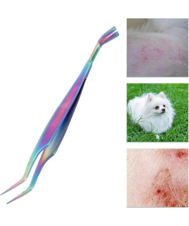 ChengyuWei Tool for Pets Stainless Steel Professional Tool for Dogs Pet Tweezers Stainless Steel Rustproof Coating Tweezers 2 in 1 Pet Tool for Dogs Cats Clean Tool for Pet - Buy Online on GoSupps.com