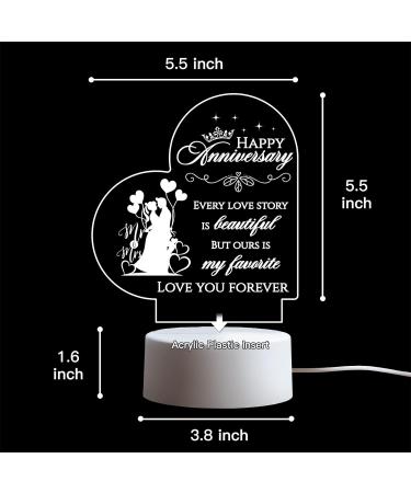 LED Heart-Shaped Night Light - Personalized Wedding Gifts for Newlyweds - Buy Online on GoSupps.com