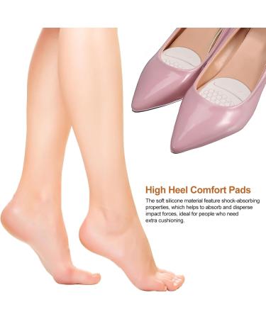 Beaupretty High Heel Comfort Pads - 2 Pairs Silicone Shoe Inserts & Gel Cushions for Ball of Foot Relief - Perfect Forefoot Pads for All-Day Comfort - Buy Online on GoSupps.com