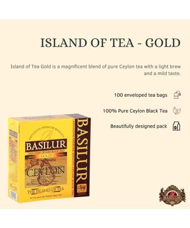 Basilur Island of Tea Gold Black Tea 100 Teabags of 2 g - Buy Online on GoSupps.com
