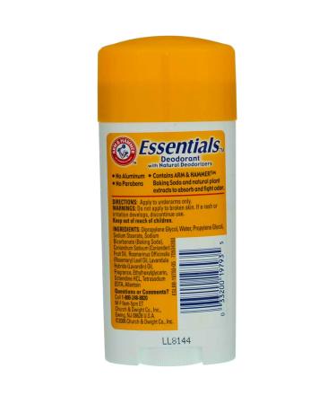 ARM & HAMMER Essentials Natural Deodorant Fresh 2.50 oz - Pack of 5 - Buy Online on GoSupps.com