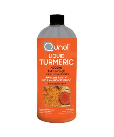 Qunol Liquid Turmeric for Dietary  contains Water  Xylitol  Natural Flavor  Citric Acid  Potassium Sorbate  Luo Han Guo Extract  1 000 mg  30.4 Ounces