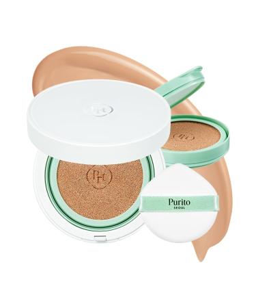 PURITO SEOUL Wonder Releaf Centella BB Cushion #13 Neutral Ivory Foundation Korean Centella Makeup Long Lasting Flawless Coverage K-Beauty 15g 0.52 fl.oz