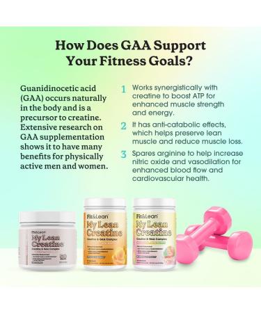 Fit & Lean Creatine for Women My Lean Creatine Powder Complex with GAA Muscle Performance Cognitive Function and Less Bloating Reduced Water Retention (6.46 Ounce (Pack of 1) Rainbow Sherbert) Rainbow Sherbert 7.2 Ounc  - Buy Online on GoSupps.com