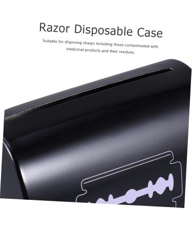 FRCOLOR 12 STK Blade Storage Box | Razor Bank Container for Safe Blade Disposal | Black Compact & Durable | 3-Piece Set (6.5x4.5x6cm) - Buy Online on GoSupps.com