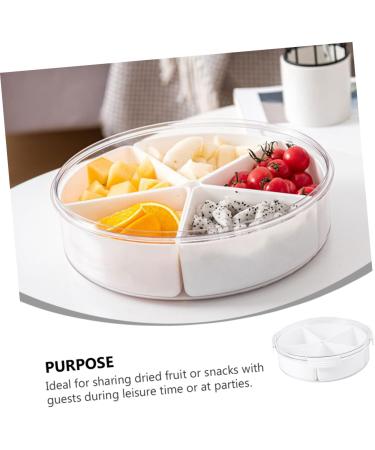 Zerodeko Dried Fruit Plate Lunchbox Nuts Tray Meal Plan Containers Ceramic Clear Snack Container Japan Candy 26X7.5CM White - Buy Online on GoSupps.com