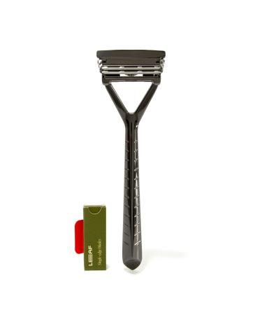 Leaf Shave |Leaf Razor Mercury - environmentally friendly razor for women and men multi -cling swiveling head razor with stainless steel blades Recommended for body shaving and head shaving mercury - Buy Online on GoSupps.com