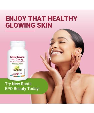New Roots Herbal - Evening Primrose Oil 1 000mg - 90 Softgels - Organic Evening Primrose Oil - Evening Primrose Oil for Skin - Evening Primrose Oil Organic - Evening Primrose Oil Supplement - Eczema/Acne 90 count (Pack of 1) - Buy Online on GoSupps.com