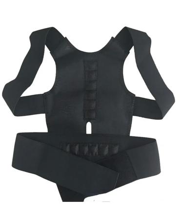 Adjustable Posture Back Brace Support Belt Lumbar Waist Shoulder Corset Spine Support Posture Correction Back Support Bk S