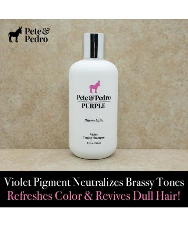 Pete & Pedro Purple Shampoo | Violet Toning Shampoo for Color Treated Hair | Eliminate Brassiness for Blondes & Grays | Shark Tank Featured 8.5 oz - Buy Online on GoSupps.com