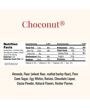 Almondina Choconut Almond & Chocolate Biscuits 4 oz - Delicious & Crunchy Snack - Buy Online on GoSupps.com