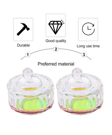 Lurrose 2 pc Nail Glass Crystal Cup & Acrylic Liquid Dapping Shell with Lid | Crystal Nail Dappen Dish for Art | Transparent Dappen Bowl - Shop Internationally! - Buy Online on GoSupps.com