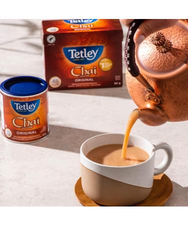 Tetley Chai Black Tea - 48 Tea Bags 96 Grams Contains Caffeine - Buy Online on GoSupps.com