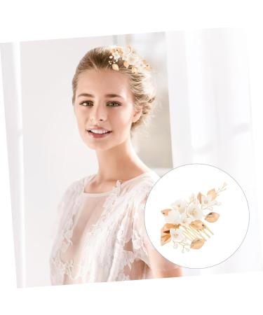 FRCOLOR 1pc White Bridal Comb Ceramics Decorate Bride Alloy - Buy Online on GoSupps.com