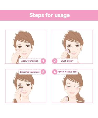 Pack of 3 Foundation Brushes Set with Storage Box | Blusher & Powder Brushes for Cream Concealer & Blusher - Perfect Makeup Tools - Buy Online on GoSupps.com