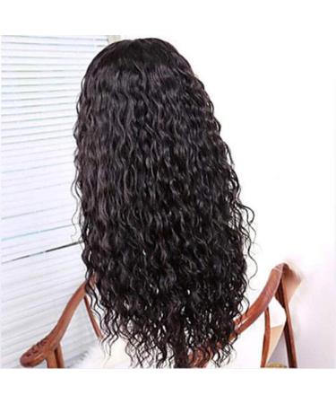 Lace Front Wavy Natural Brazilian Hair Wig - 24 Inch Water Waves Baby Hair Heat-Resistant Fiber 150% Density | International Shipping - Buy Online on GoSupps.com
