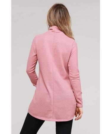 Bump Maternity Knit Sweater - High Neck Shawl Collar XL Mauve (Made in USA) - Buy Online on GoSupps.com