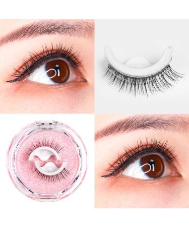 2 Pairs Reusable Adhesive Eyelashes - No Glue Natural Look Self-Adhesive False Lashes with Storage Box - Perfect for International Shipping - Buy Online on GoSupps.com