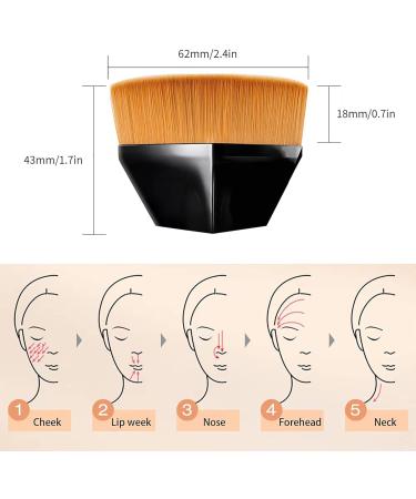 Magic Makeup Brush Beauty Powder Face Blush Brushes Portable Professional Foundation Brush Set Eye Face Cosmetic Foundation Large Soft Base Make up Brush Beauty Tool (Black) - Buy Online on GoSupps.com