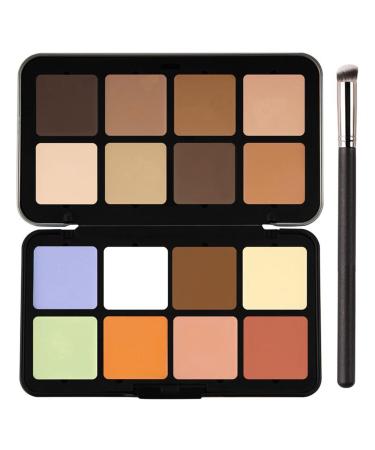 Carla Secret Concealer Palette,16 Colors Color Correcting Cream Concealer,Long Lasting Waterproof Cream Concealer Palette,for Dark Circles,Acne Blemishes,Reduces Redness