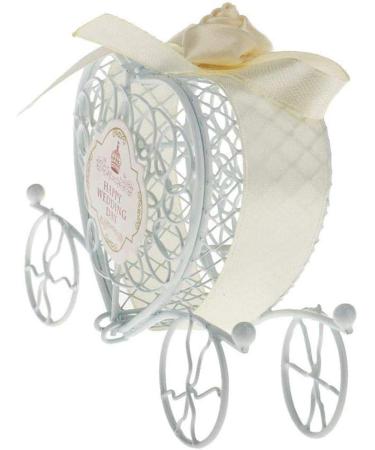 Lodokdre Metal Carriage Gift Box Gift Box Decoration - champagne + white - Buy Online on GoSupps.com