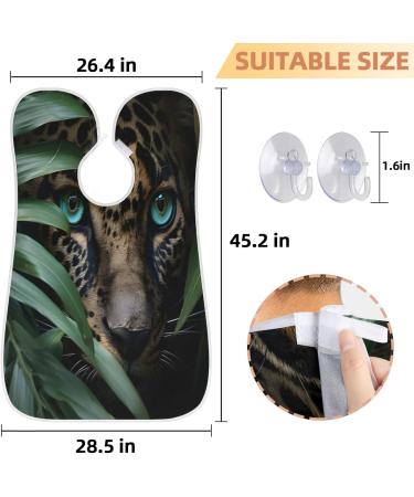 Leopard Beard Bib Apron for Men | Beard Hair Catcher - Perfect Father's Day & Christmas Gift with Suction Cups - Buy Online on GoSupps.com
