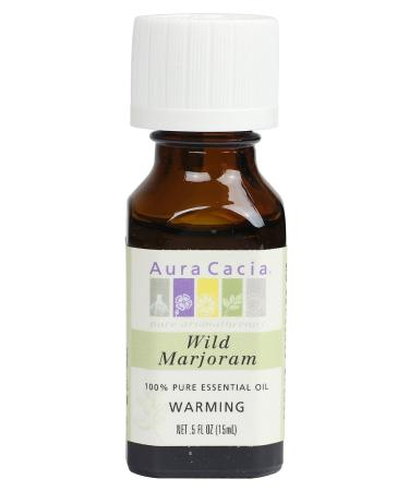 Aura Cacia Essential Oil, Warming Wild Marjoram, 0.5 fluid ounce Wild Marjoram 0.5 Fl Oz