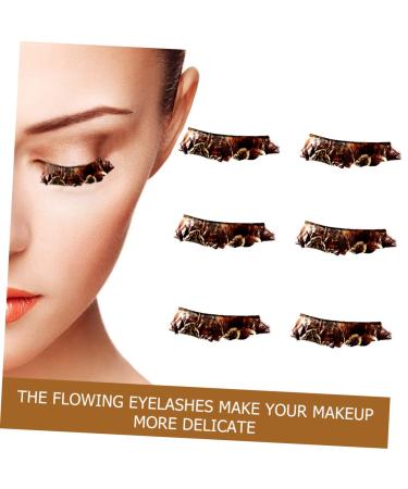 Shop 3 Pairs Fluffy Volume Yellow Crossed Cluster Eyelashes - Perfect for Theatre Costumes | International Shipping Available - Buy Online on GoSupps.com
