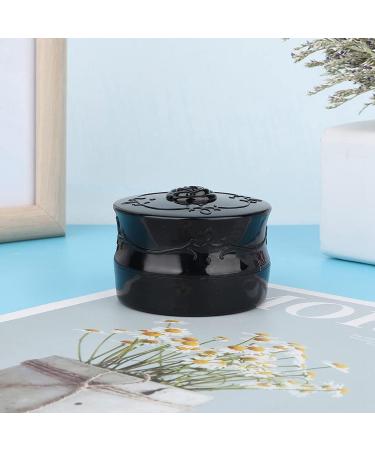 Vintage Rose Loose Powder Dispenser Box with Puff for Skin Care Makeup Storage (Black) - Buy Online on GoSupps.com