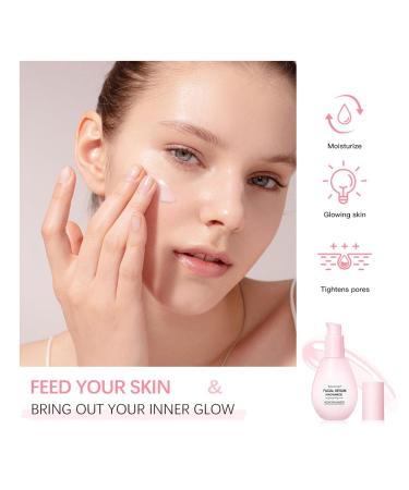 Niacinamide Brightening Serum with Hyaluronic Acid | Moisturizing Lightweight Facial Serum & Pre-Makeup Lotion (2.64oz) - Brighten & Hydrate Your Skin - Buy Online on GoSupps.com
