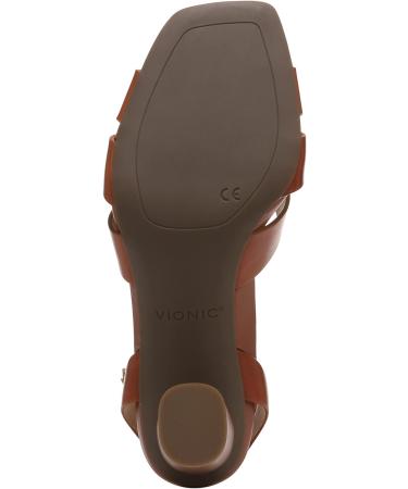 Vionic Garnet Marrin Heeled Sandal - Women's Fashion Sandal with Orthotic Insole, Arch Support, and Cushioned Outsole | Espresso Leather | Sizes 5-11 - Buy Online on GoSupps.com