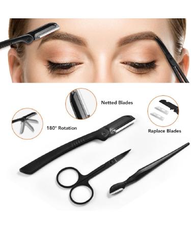 8-in-1 Stainless Steel Eyebrow Grooming Kit with Travel Case - All-in-One Eyebrow Tool for Women and Men - Buy Online on GoSupps.com