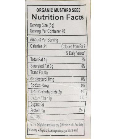 Jiva Organics Organic Black Mustard Seeds 7oz Bag - Natural & Non-GMO - Buy Online on GoSupps.com