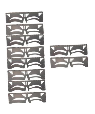 Housoutil 10 Pcs Eyebrow Ruler Makeup Stuff Brow Tool Makeup Tools Eyebrow Shaping Template Labeling Balance 17x4.8cmx5pcs Blackx5pcs