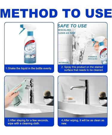 Skfe Bath Cleaner Spray Skfe Stubborn Stains Cleaner Skfe Bathroom Descaler Cleaner Powerful Bathroom Cleaning Spray for Toilet Bath Shower (2PCS) - Buy Online on GoSupps.com
