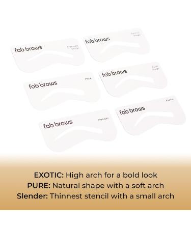 Duo Eyebrow Stencils Kit | 6 Natural Brow Shapes | Easy to Use for Beginners & Professionals | Cruelty-Free Eyebrow Shaper Stencil for All Faces - Buy Online on GoSupps.com