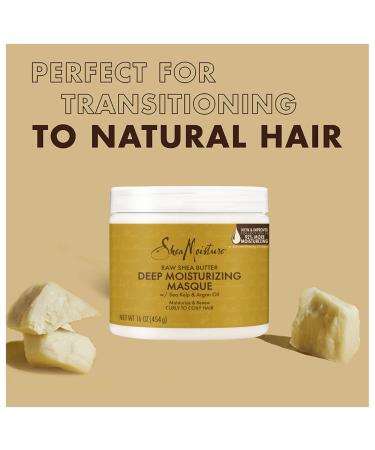 Shea Moisture Deep Treatment Hair Mask with Raw Shea Butter, Sea Kelp & Argan Oil Promotes Healthy Hair Growth, Curly Hair Products 16 Fl Oz (Family Size) - Buy Online on GoSupps.com